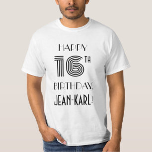 Art Deco-inspirerad Se 16:e Födelsedagsfesten Shir T Shirt