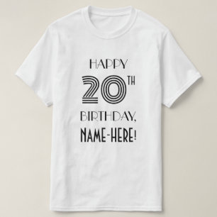 Art Deco-inspirerad Se 20:e Födelsedagsfesten Shir T Shirt