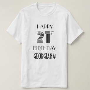 Art Deco-inspirerad Se 21:a födelsedagen Party Shi T Shirt