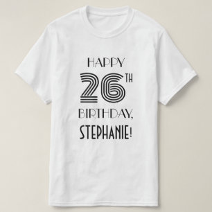 Art Deco-inspirerad Se 26:e Födelsedagsfesten Shir T Shirt