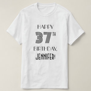Art Deco-inspirerad Se 37:e Födelsedagsfesten Shir T Shirt