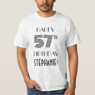 Art Deco-inspirerad Se 57:e Födelsedagsfesten Shir T Shirt