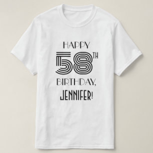Art Deco-inspirerad Se 58:e Födelsedagsfesten Shir T Shirt