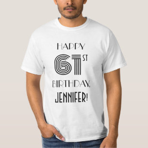 Art Deco-inspirerad Se 61:a Födelsedagsfesten Shir T Shirt
