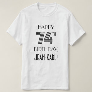 Art Deco-inspirerad Se 74:e Födelsedagsfesten Shir T Shirt