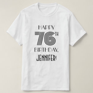 Art Deco-inspirerad Se 76:e Födelsedagsfesten Shir T Shirt