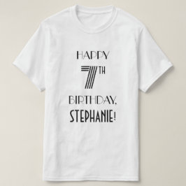 Art Deco-inspirerad Se 7:e Födelsedagsfest Shirt T Shirt