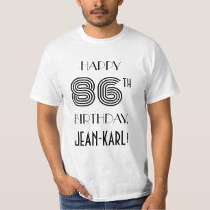 Art Deco-inspirerad Se 86:e Födelsedagsfesten Shir T Shirt