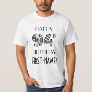 Art Deco-inspirerad Se 94:e Födelsedagsfesten Shir T Shirt