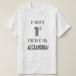 Art Deco-inspirerad Se första födelsedag Party Shi T Shirt