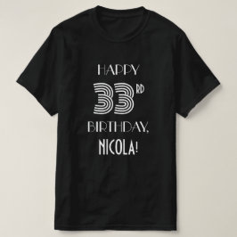 Art Deco Inspirerad Stil 33-års Födelsedagsfest T- T Shirt