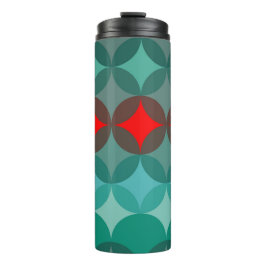 Art deco-inspirerad teal och röd abstrakt