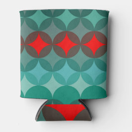 Art deco-inspirerad teal och röd abstrakt