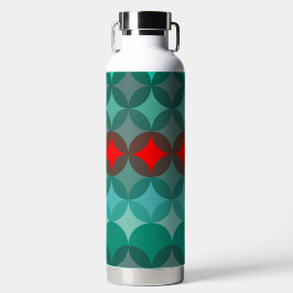 Art deco-inspirerad teal och röd abstrakt