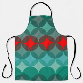 Art deco-inspirerad teal och röd abstrakt