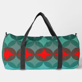 Art deco-inspirerad teal och röd abstrakt