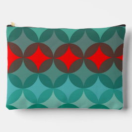 Art deco-inspirerad teal och röd abstrakt