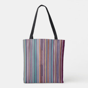 Art Deco Inspirerad Vertikal Randig Mönster Tygkasse