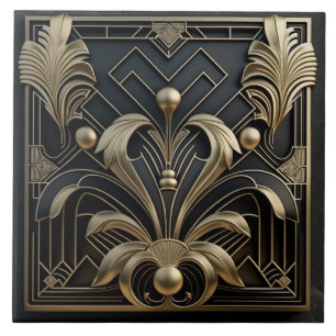 Art Deco-inspirerade keramiska plattor Kakelplatta