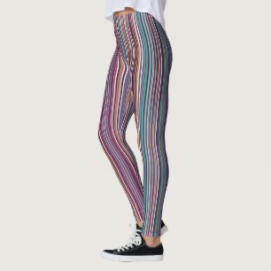 Art Deco-inspirerat vertikalt randmönster Leggings