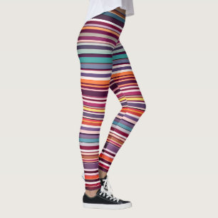 Art Deco Inspirerat Vertikalt Randmönster Leggings
