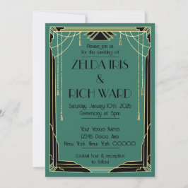 Art Deco Invite Inbjudningar