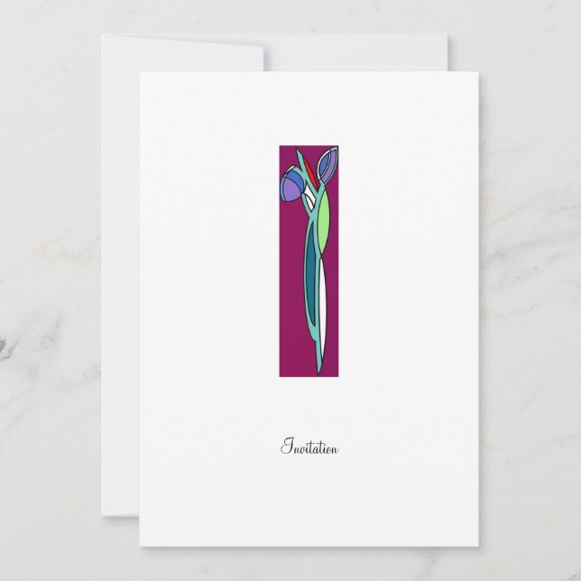 Art Deco Iris - CP-inbjudan Inbjudningar (Framsida)