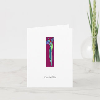 Art Deco Iris - Spara datumkortet Meddelande