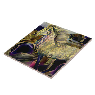 Art Deco Islands Horse Kakelplatta
