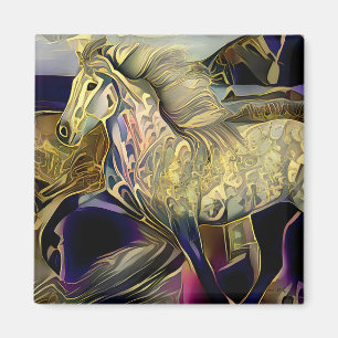 Art Deco Islands Horse Magnet