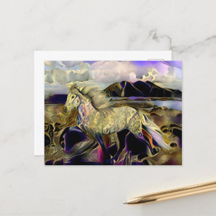 Art Deco Islands Horse Vykort