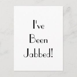 Art Deco Jabbed Vaccination Typography Postcard Vykort