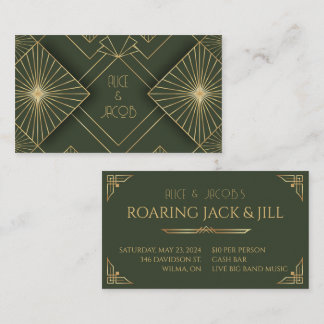 Art Deco Jack och Jill Stag och Doe Swing Biljett