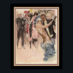 Art Deco Jazz/Dancers från 1920 Poster<br><div class="desc">Art Deco,  Roaring Twenties,  Jazz/Dancers Print 11x14 visas här. Finns i andra storlekar,  inklusive 16 x 20.</div>