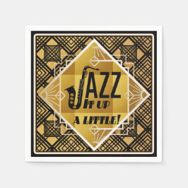 Art Deco Jazz IT Up Horn Nyårsafton Papper Pappersservett