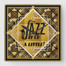 Art Deco JAZZ Saxophone Black Guld 1920s Music