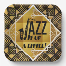 Art deco jazz saxophone Black guld musik