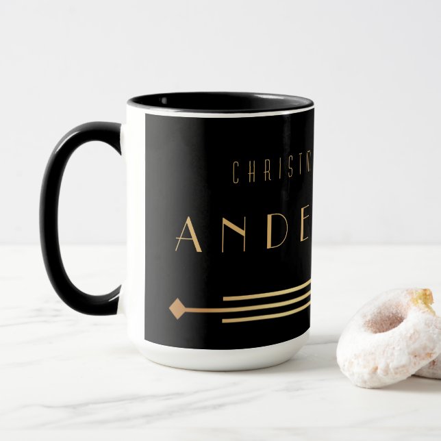 Art deco jul elegant kaffekopp (Med munk)