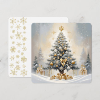Art Deco-jul Luxurious Guld Bows and Gifts Julkort