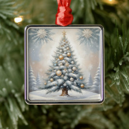 Art Deco Julgran med Golden Lush Ornaments Julgransprydnad Metall
