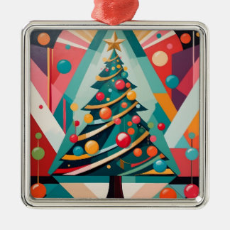 Art Deco Julgran med prydnadsföremål och bubblor Julgransprydnad Metall