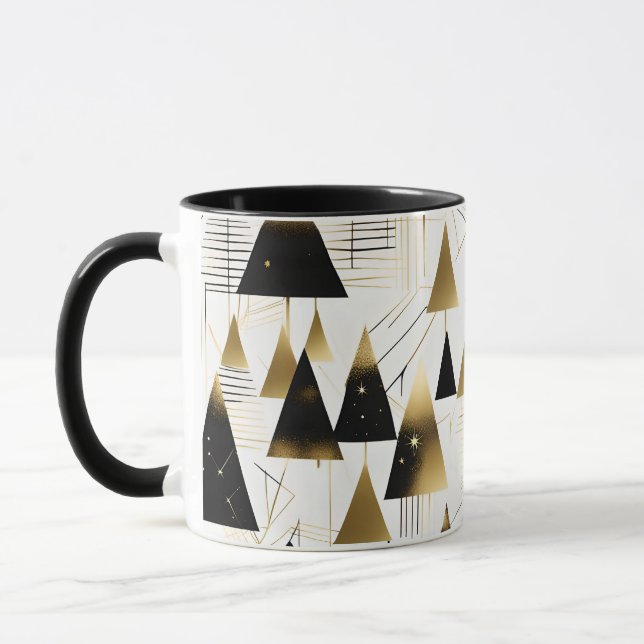 art deco julgranar kaffemugg (Vänster)
