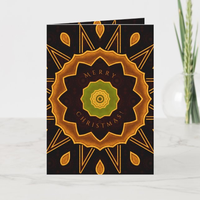 Art Deco-julhälsningskort Kort (Framsida)