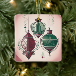Art Deco-julprydnad Julgransprydnad Keramik