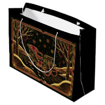 Art Deco julsläde presentpåse
