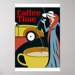 Art Deco-kaffetid Poster