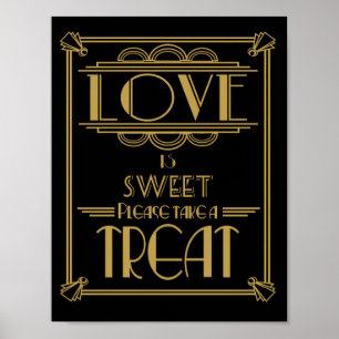 Art Deco Kärlek är snygg Skriv ut 20:s Poster