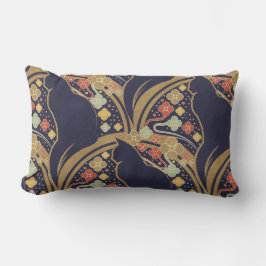 Art Deco Katt Blommönster Kastar Kuddar