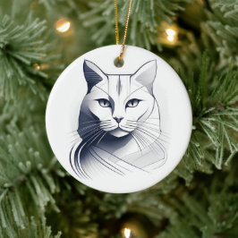 Art Deco Katt Ornament