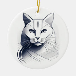 Art Deco Katt Ornament